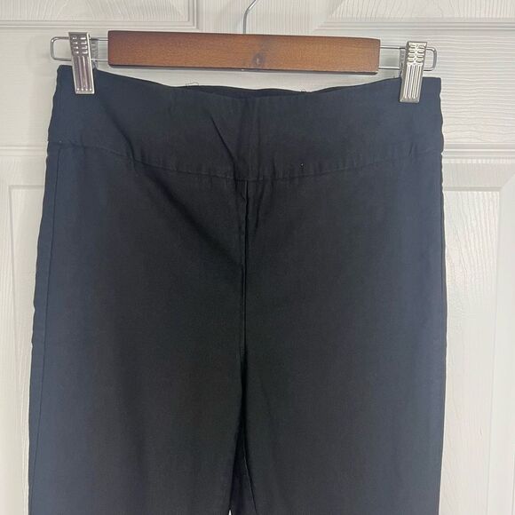 Tribal Black High-Rise Rayon Blend Pull-On Cuffed Cropped Trousers‎ Size 4 - Picture 3 of 12